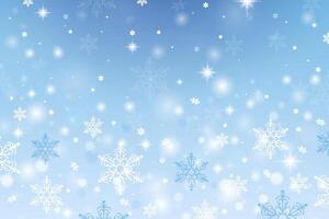 Icy particles on a blue background. Snowflake winter abstract design. Winter scene with snow. vector