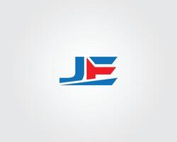 JE Alphabets Letters Logo Design Monogram Template. vector