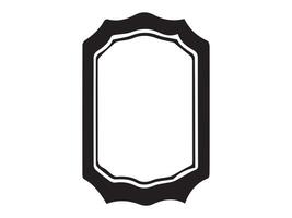 Ornate vintage frame silhouette on a white background. Concept of decorative border, classic design element, elegant ornament, antique style. Copy space vector