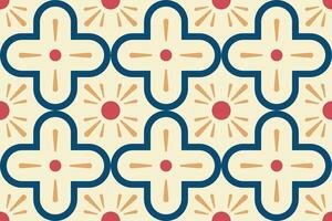 Bright seamless geometric ornamental pattern. Tile mosaic repeatable texture. Colorful ornate vintage background vector