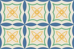 Bright geometric seamless pattern. Mosaic color ornament print. Tile trendy background vector