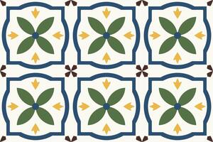 Bright geometric seamless ornamental pattern. Mosaic color ornate print. Tile trendy vintage repeatable background vector