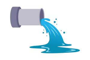 clean water flows from the pipe. flowing water vector
