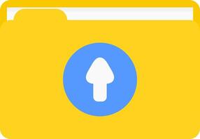 A folder with a blue arrow pointing to the right vector
