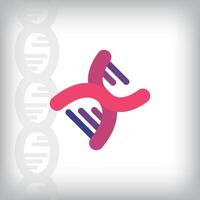 Colorful square DNA form design. Health, science research and laboratory sector. vector