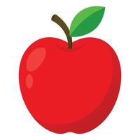 An apple is shown on a white background vector