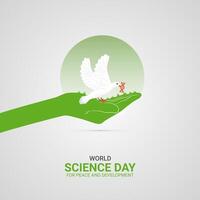 World Science Day for Peace and Development banner design vector