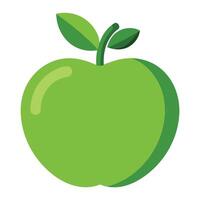 An apple icon with a green leaf on it vector