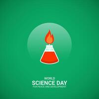 World Science Day for Peace and Development social media post vector