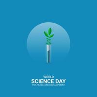World Science Day for Peace and Development creative ads design vector
