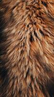 This striking golden-brown fur background highlights the soft, intricate textures and natural patterns, adding warmth and elegance suitable for various design projects photo