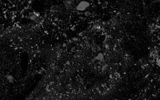 Abstract elegant dark black background illustration with vintage distressed grunge texture and white charcoal color paint. Dark grey textured concrete wall splash particle white fire effect. photo