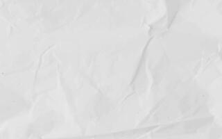 White crumpled craft paper texture as background. Light grey paper texture, Old vintage page or grunge vignette of old newspaper. Pattern rough art creased grunge letter with copy space for text. photo