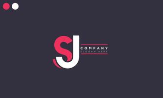 SJ Alphabet letters Initials Monogram logo vector