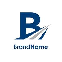 Simple Initial B Road Logo vector