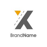 Simple Initial X Way Logo vector
