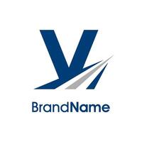 Simple Initial V Road Logo vector