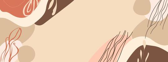 Elegant Minimalist Abstract Design with Warm Neutral Colors vector