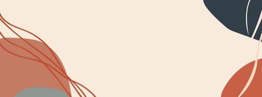 Elegant Minimalist Abstract Design with Warm Neutral Colors vector