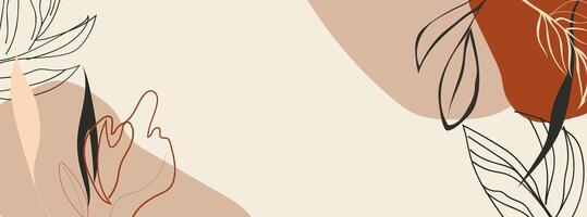 Elegant Minimalist Abstract Design with Warm Neutral Colors vector