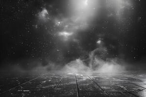 Abstract Cosmic Scene with Starry Sky and Mysterious Misty Effects for Design and Print photo