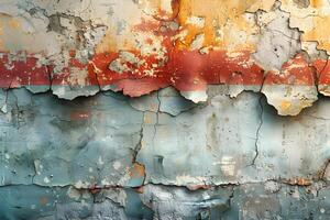 Rustic Peeling Paint Texture Weathered Wall Perfect for Vintage Design, Backgrounds, and Artistic Projects photo