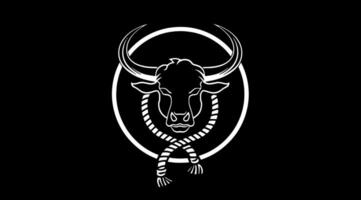 logo of the head of an ox vector