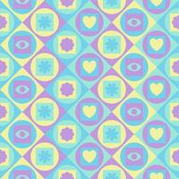 Geometric pastel seamless pattern vector