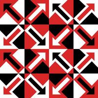 Red black arrows seamless pattern vector
