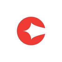 Logo letter C claw crab unique design with blank background vector