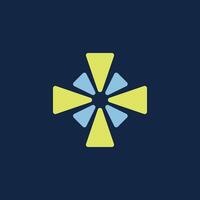 Logo target hit unique design with blank background vector