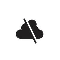 Icon no cloud minimalist simple design with blank background vector