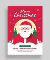 Merry Christmas Event Flyer Template vector