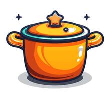 pot with simple lines vector