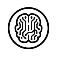 artificial intelligence simple logo vector