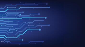 blue circuit board background with space vector