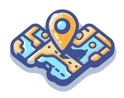 travel location pin marker on a map vector