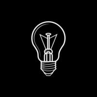 minimalistic design of a lightbulb line art vector