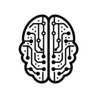 artificial intelligence simple logo vector