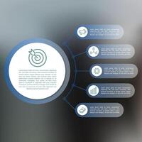 Transparent chart infographic vector