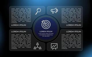 Modern infographic with transparent charts vector