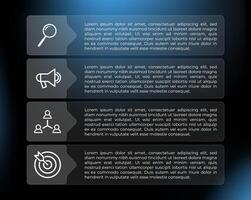 Modern infographic with transparent chart and four options vector