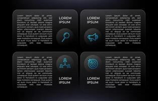 Modern infographic with four options vector