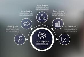 Infographic with transparent chart vector