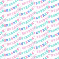 Colorful Bunting flags on string Seamless pattern in trendy soft shades. Festive background texture. illustration Wrapping, wallpaper, packing or web, cards, posters, leaflets, banner, promo vector