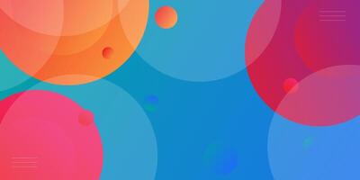 Abstract colorful blue gradient illustration background with 3d look and colorful simple circle shadow pattern. cool design. vector