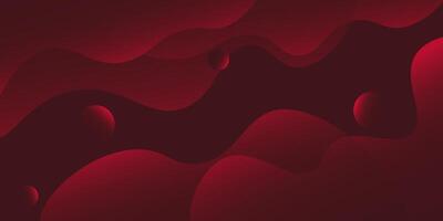 Colorful geometric wave background. Dark red elements with liquid gradient pattern. Dynamic shape composition. Eps10 vector