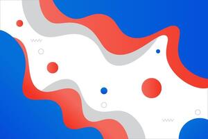 Abstract wavy blue orange gradient fluid with geometric shapes overlapping layers background. eps10 vector
