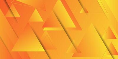Abstract colorful yellow and orange triangle geometric design. Modern overlapping paper cut futuristic background. vector