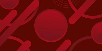 abstract modern red color circle shape design bright red background with rectangle. eps10 vector